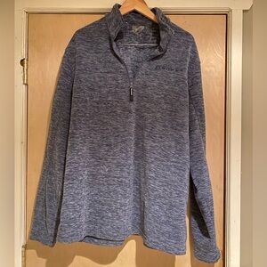 Roper Men's Heathered Blue Zip-Up Sweater